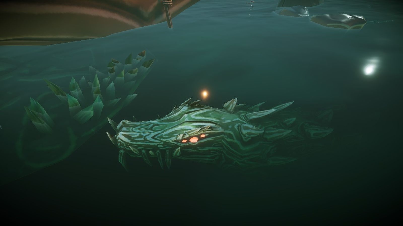 Fishing at night with a lantern on the boat
